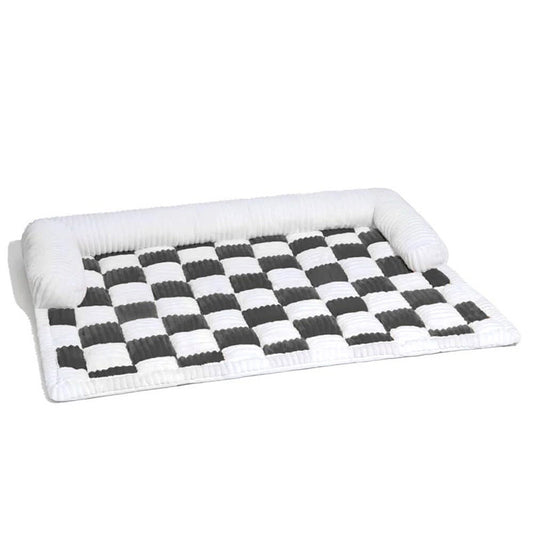 Chessboard Grid Warm Dog Bed
