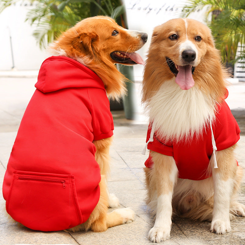 Plaid Zipper Pocket Dog Sweater